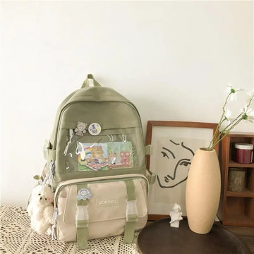 Xajzpa Kawaii Women Backpack Waterproof School Bag For Teenager Girl Student Bookbag Laptop Rucksack Cute Female Travel Bagpack Mochila